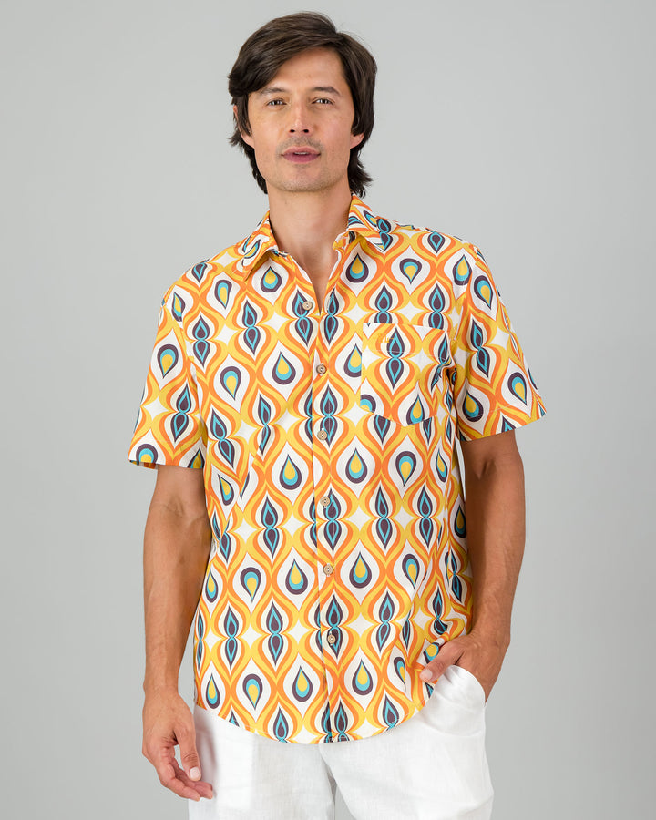 Mens Holiday Shirt - Kinky Groovy Front - Woodstock Laundry