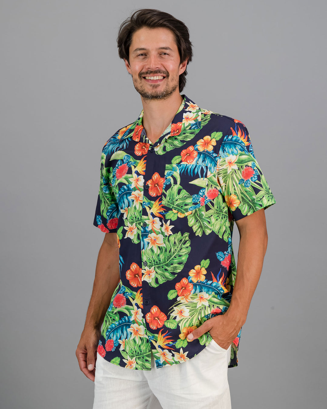 Mens Holiday Shirt Magnum Front - Woodstock Laundry