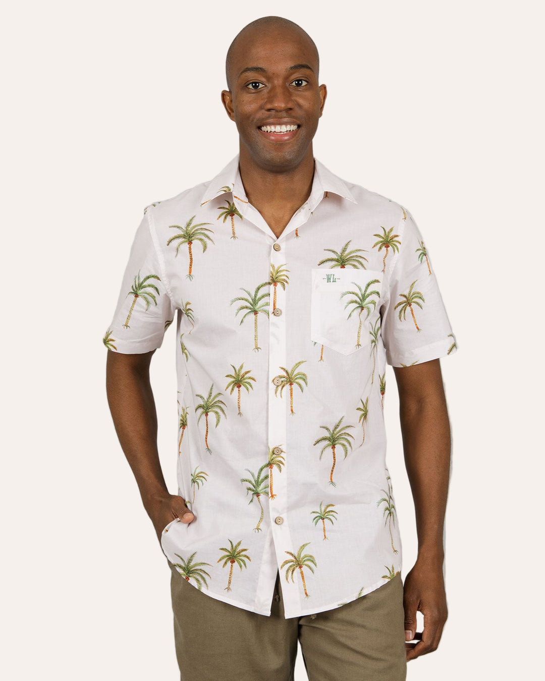 Mens Holiday Shirt | Palm Beach | Organic Cotton Woodstock Laundry SA Mens Holiday Shirt | Palm Beach | Organic Cotton Woodstock Laundry SA