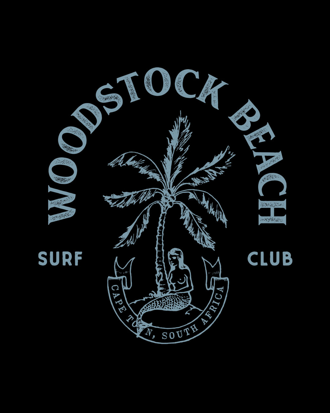 Mens Long Sleeve Black T-Shirt Surf Club Close - Woodstock Laundry