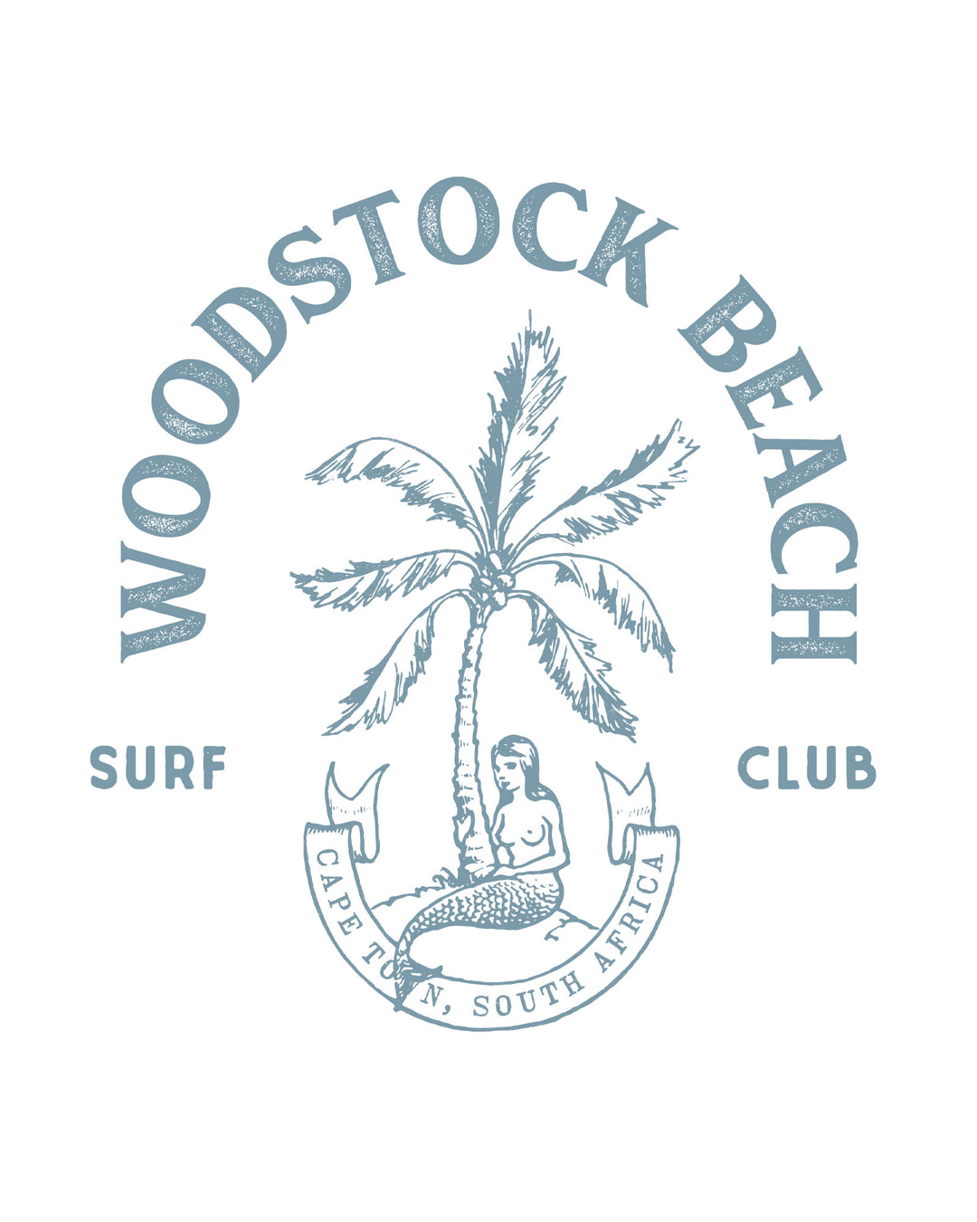 Mens Long-Sleeve White T-Shirt Surf Club Close - Woodstock Laundry