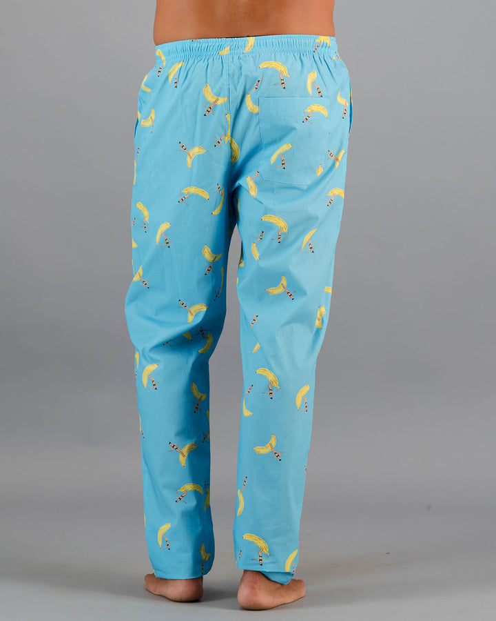 Mens Lounge Pants - Banana Boards Back  - Woodstock Laundry