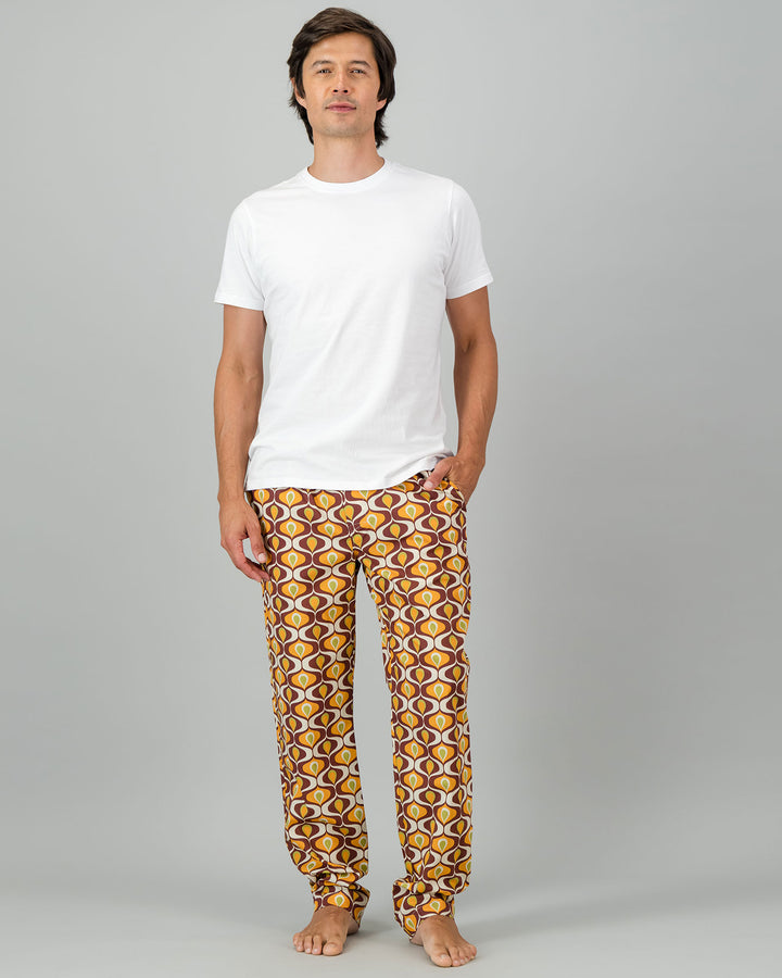 Mens Lounge Pants - Funky Fondue Full Body - Woodstock Laundry