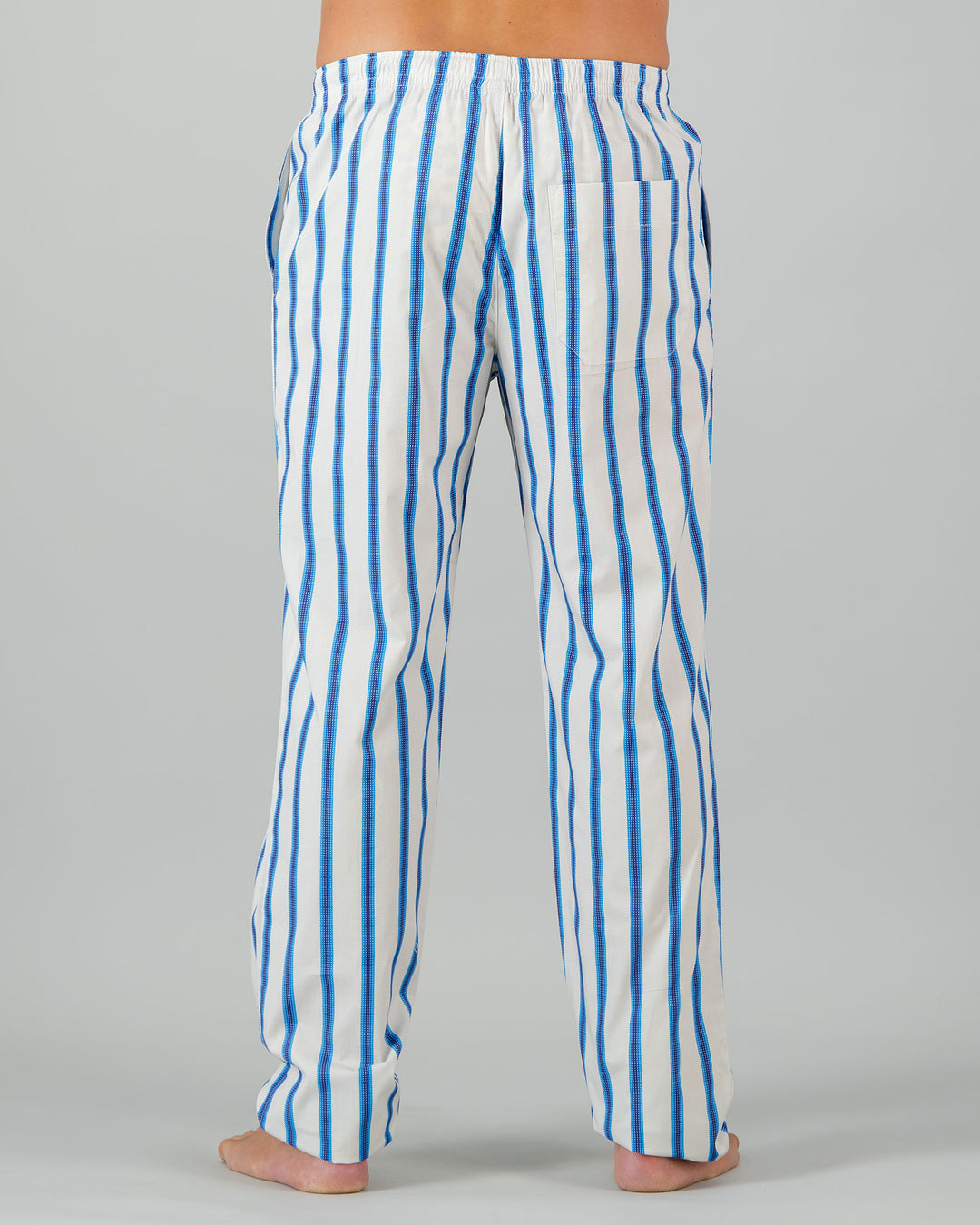 Mens Lounge Pants - Retro Blue Stripe