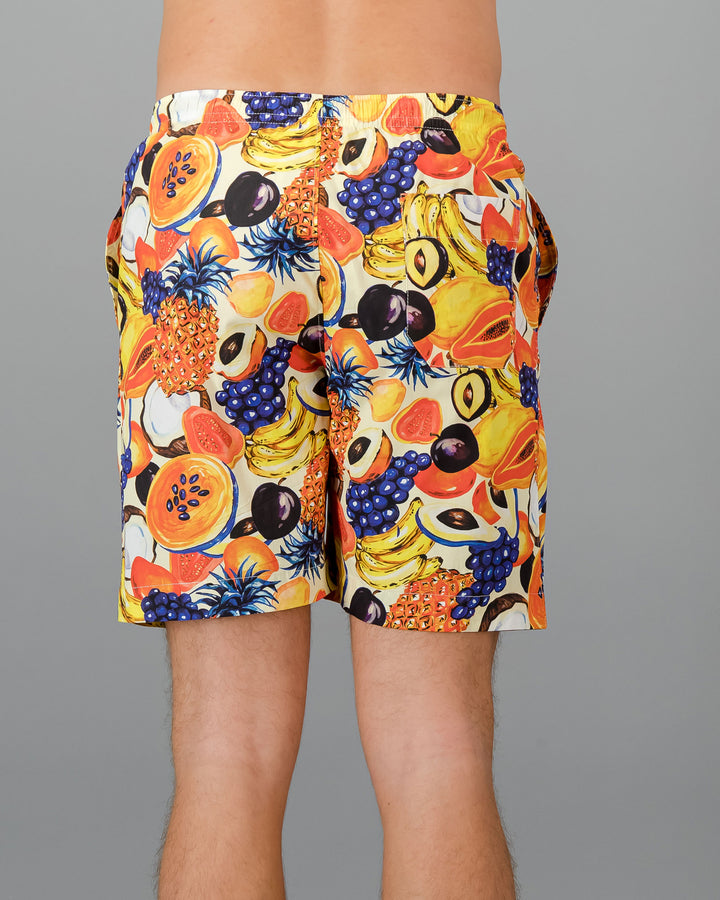 Mens Lounge Shorts - Tuti Fruti Back - Woodstock Laundry
