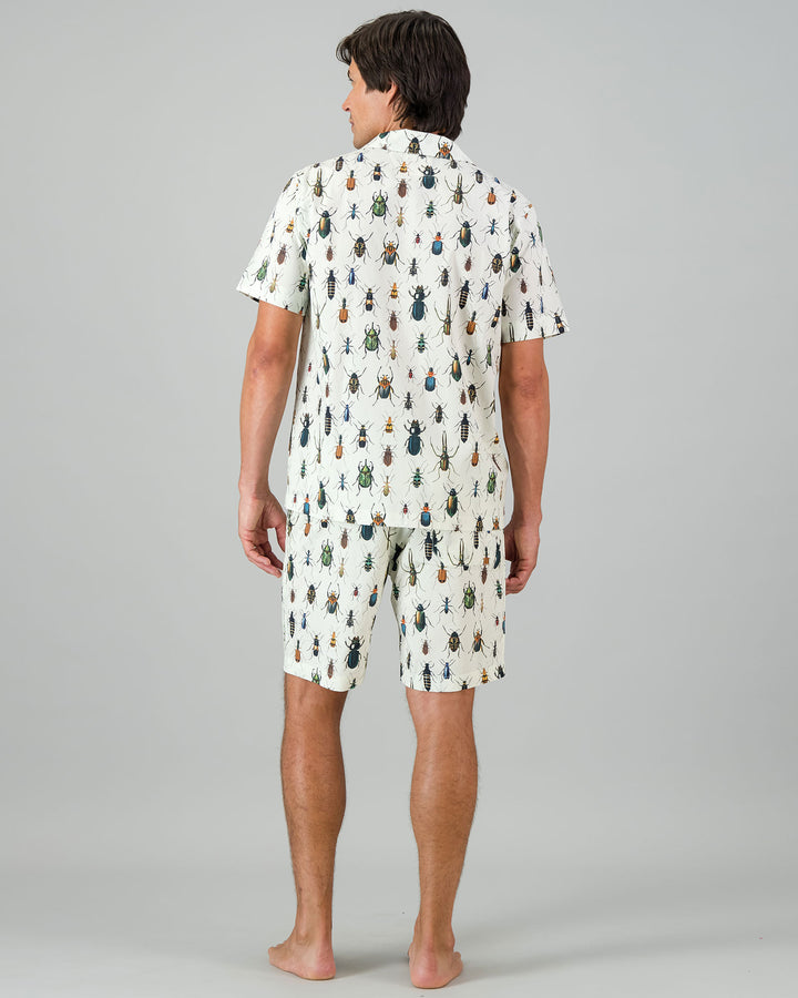 Mens Short Pyjamas - Beetlemania Back - Woodstock Laundry