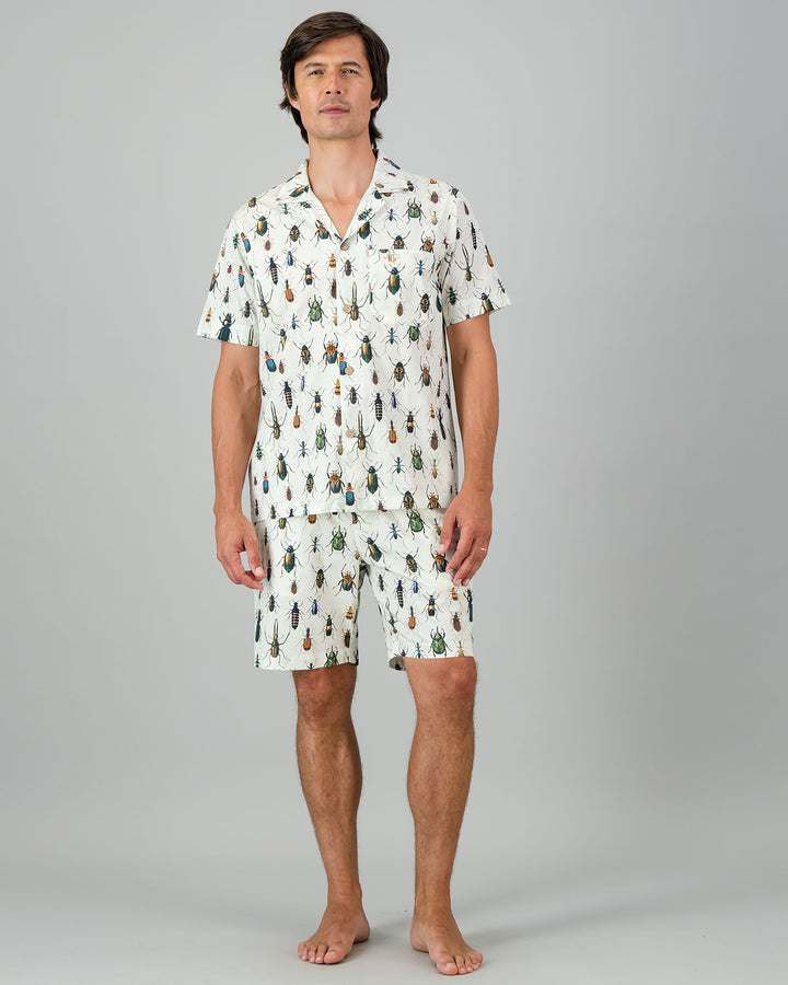 Mens Short Pyjamas - Beetlemania Front - Woodstock Laundry