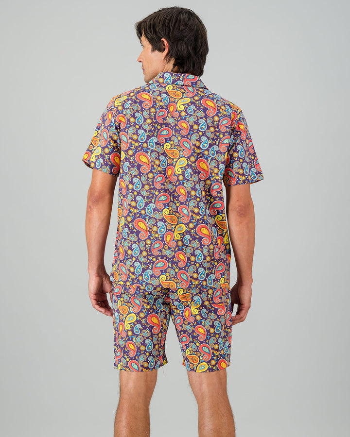 Mens Short Pyjamas - Sgt Peppers Back - Woodstock Laundry