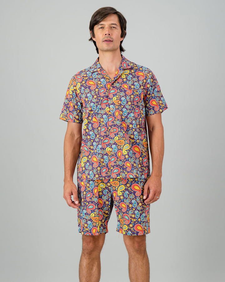 Mens Short Pyjamas - Sgt Peppers Front - Woodstock Laundry