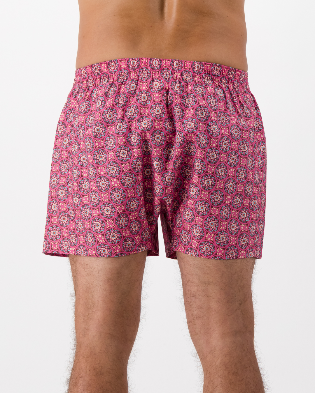 Mens Boxer Shorts - Pink Central Park