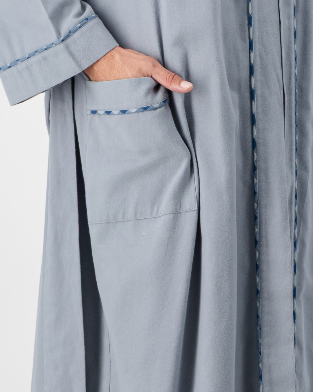 Mens Kimono Gown - Plain Grey