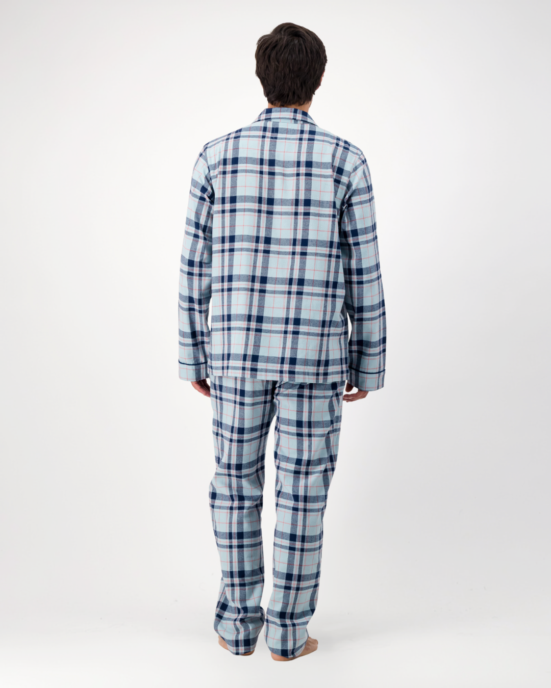 Mens Long Pyjamas - Billy on Turquoise
