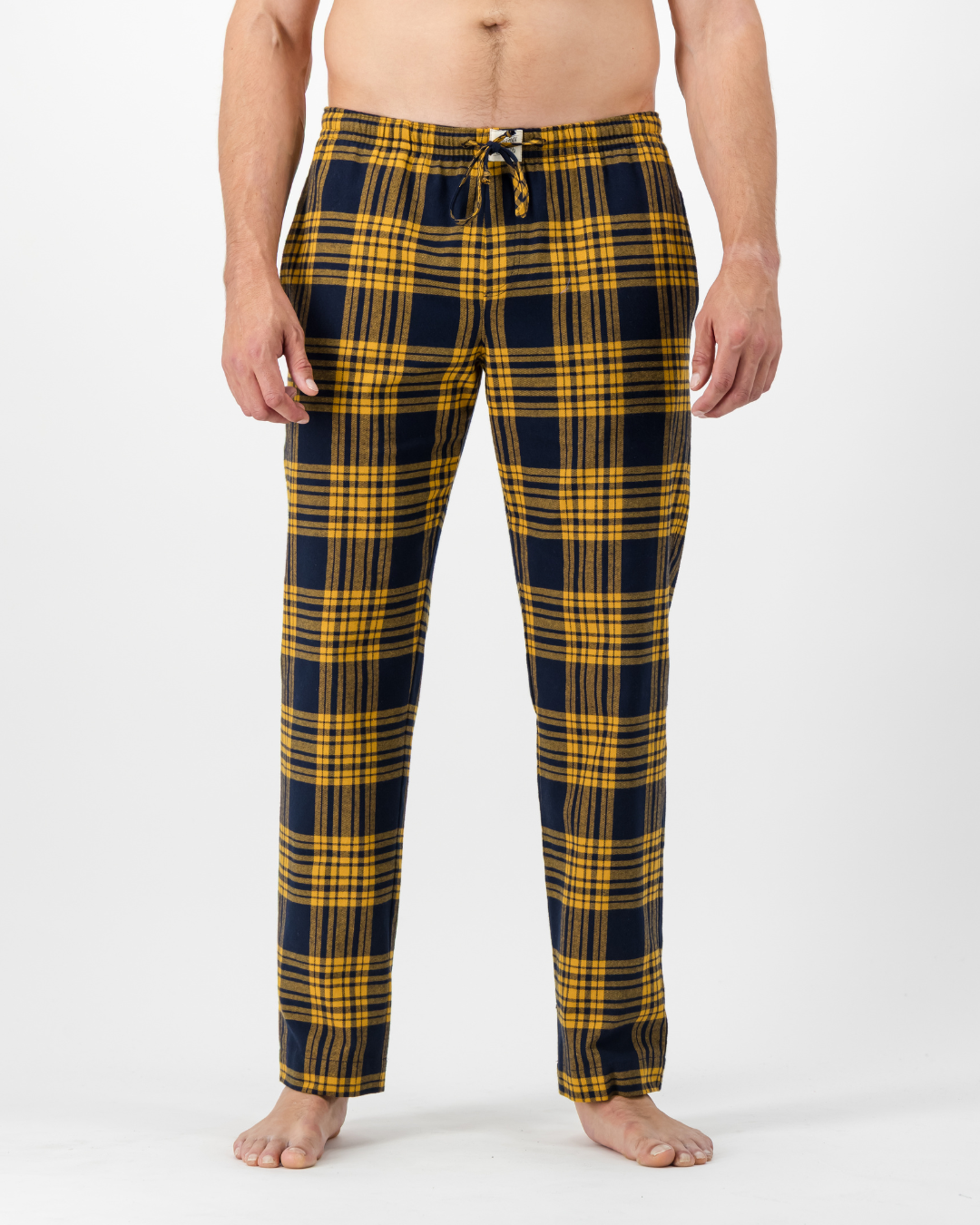 Mens Lounge Pants - Grohl Yellow on Navy
