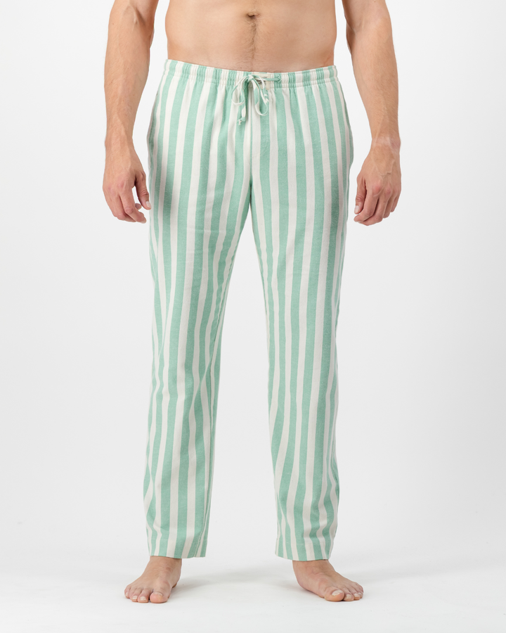 Mens Lounge Pants - Yoko Stone on Green