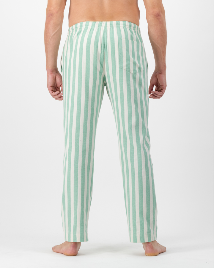 Mens Lounge Pants - Yoko Stone on Green