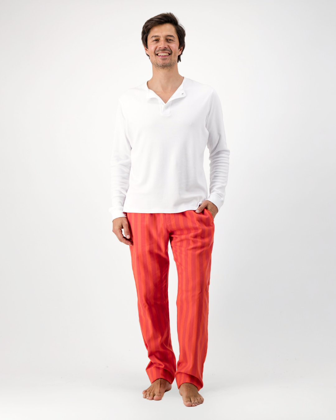 Mens Flannel Lounge Pants - Yoko Reds