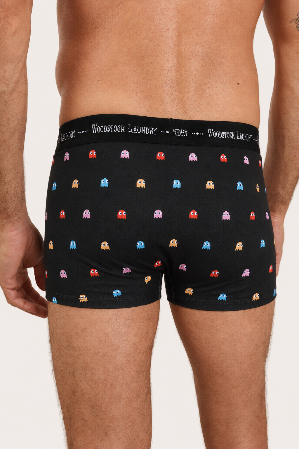 Mens Boxer Briefs - P-Ghost on Navy