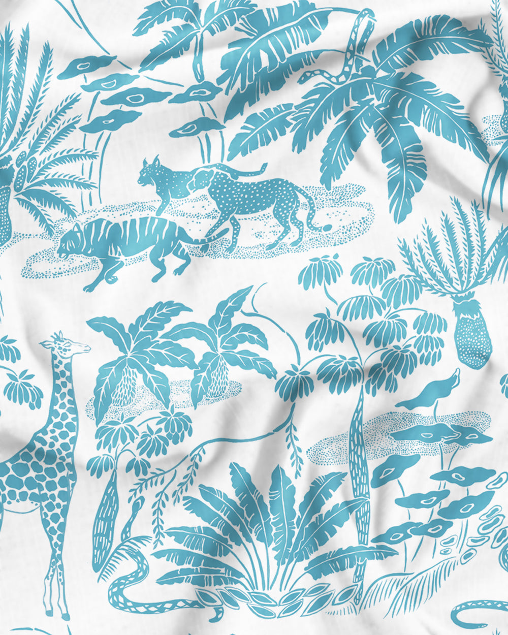 Mono Safari Blue Pattern Detail - Woodstock Laundry