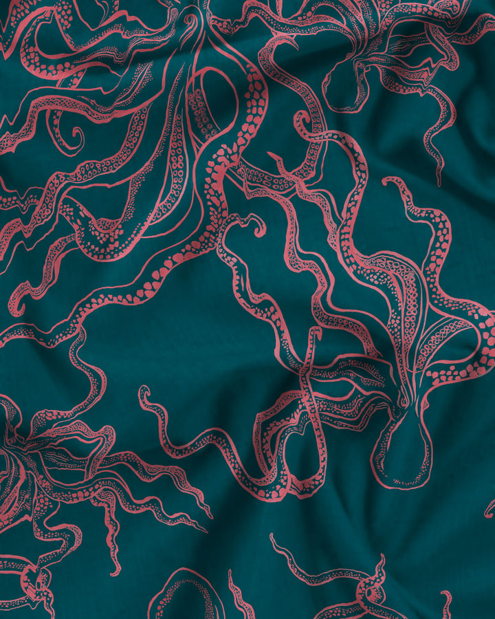Octopus Pink Pattern Detail - Woodstock Laundry