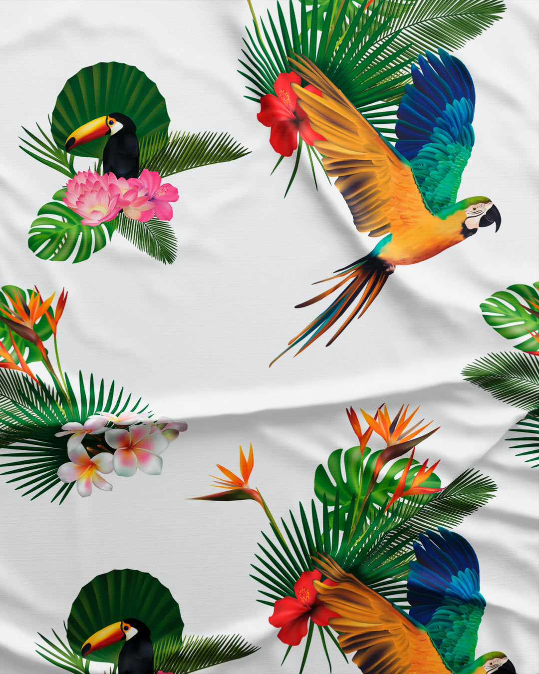 Mens Boxer Shorts - Paradise on White