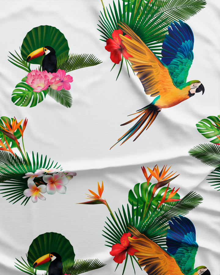 Mens Boxer Shorts - Paradise on White