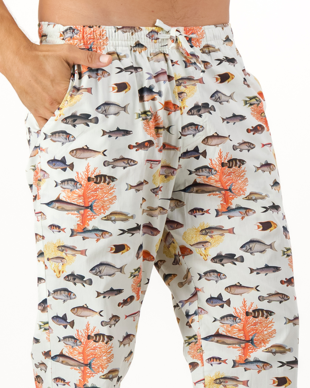 Mens Lounge Pants - Fish Sand