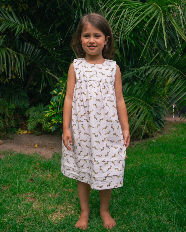 Girls Nighty - Custom Springboks Yellow Bok on White