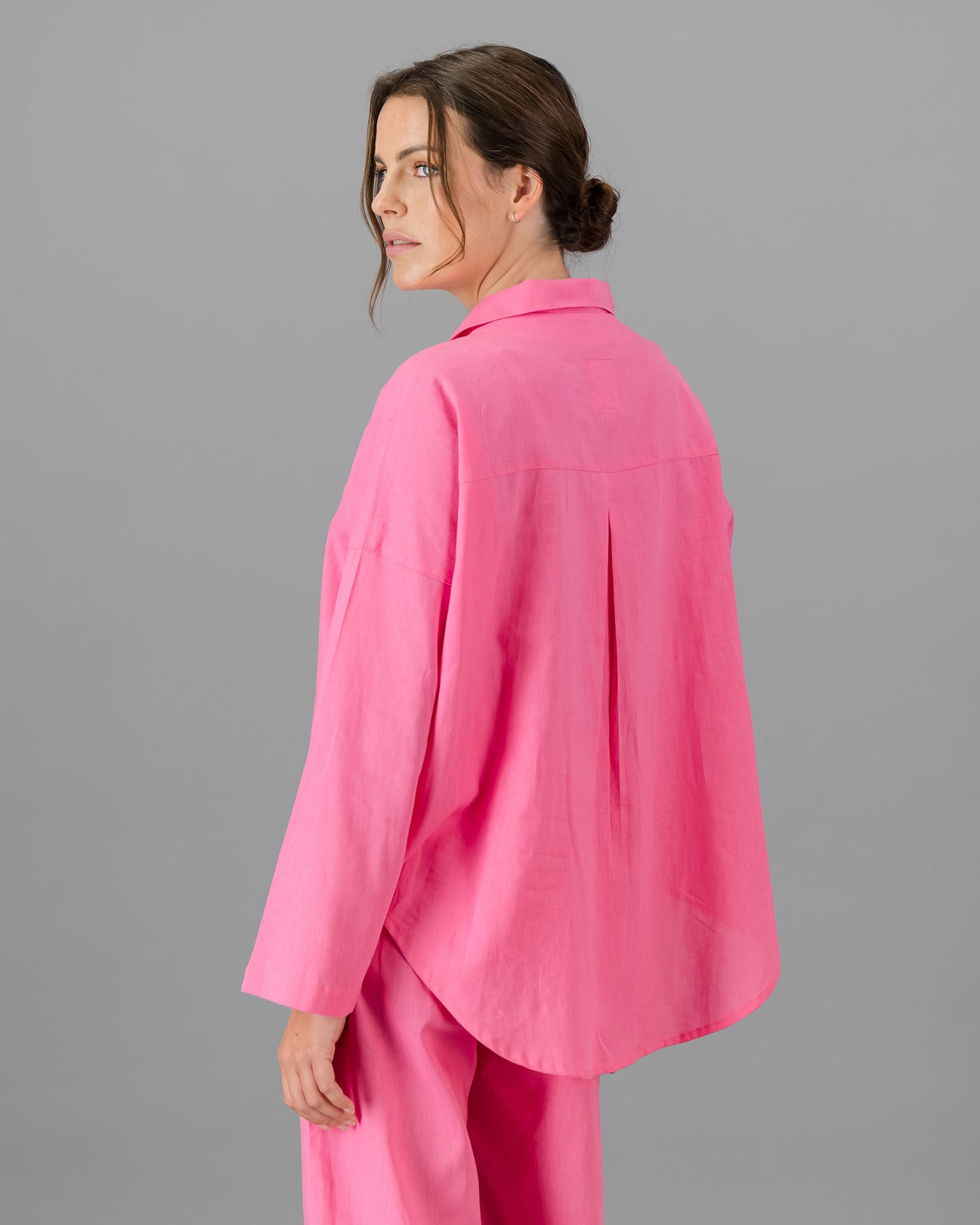 Womens Linen Flow Shirt - Pink – Woodstock Laundry SA