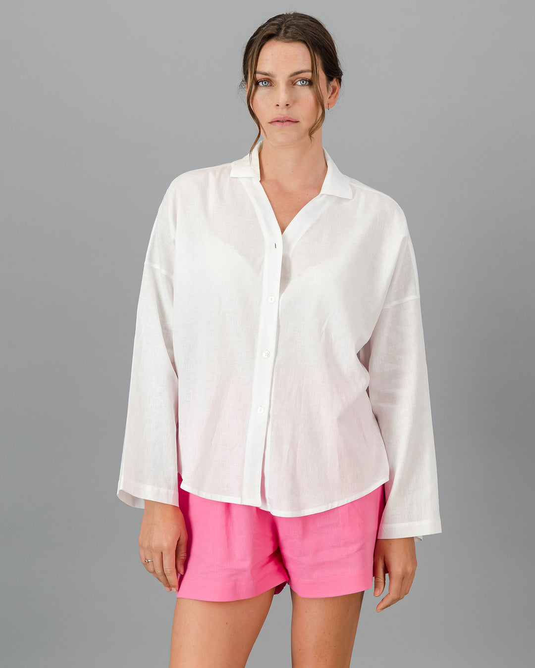 Womens Linen Flow Shirt White – Woodstock Laundry SA