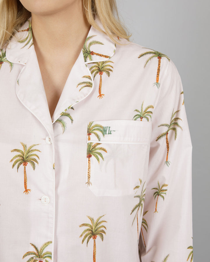 Womens Long Pyjamas Palm Beach Close - Woodstock Laundry