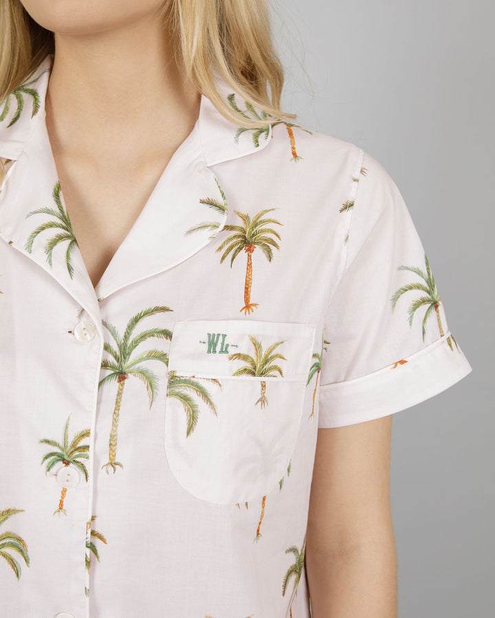 Womens Short Pyjamas - Palm Beach Close - Woodstock Laundry