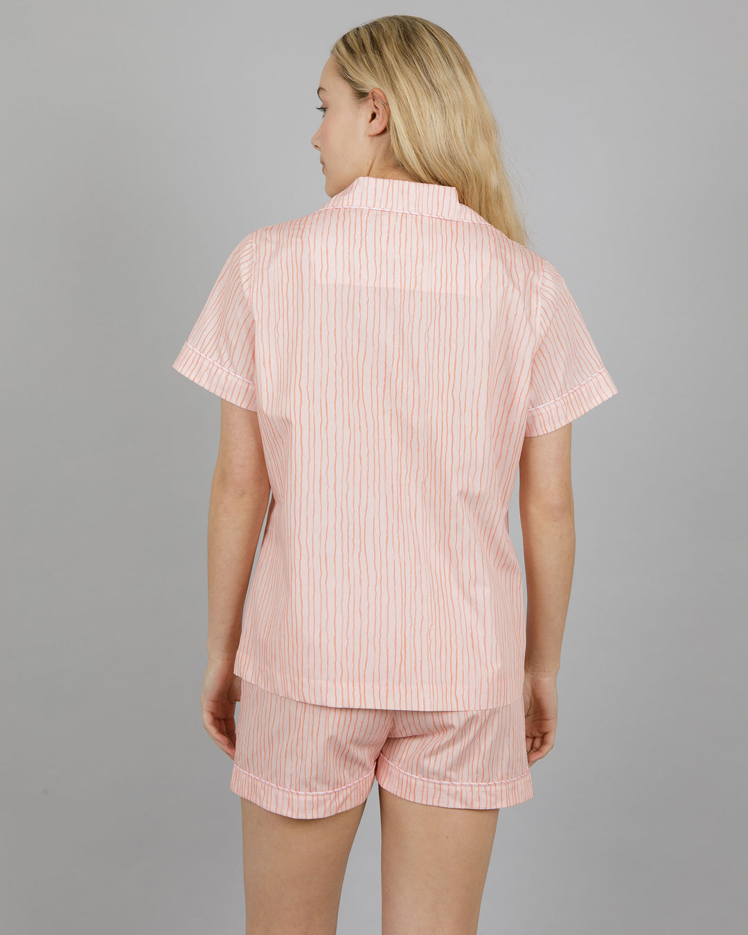Womens Short Pyjamas - Shaky Pink Back - Woodstock Laundry