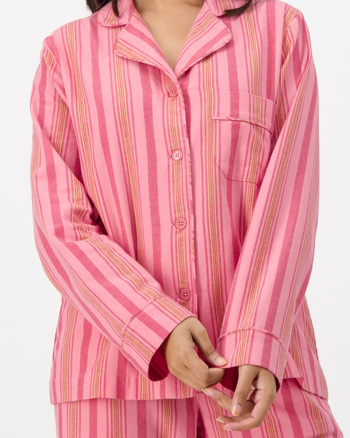 Womens Long Pyjamas - Jett on Pink