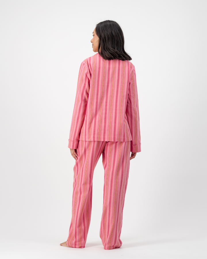 Womens Long Pyjamas - Jett on Pink