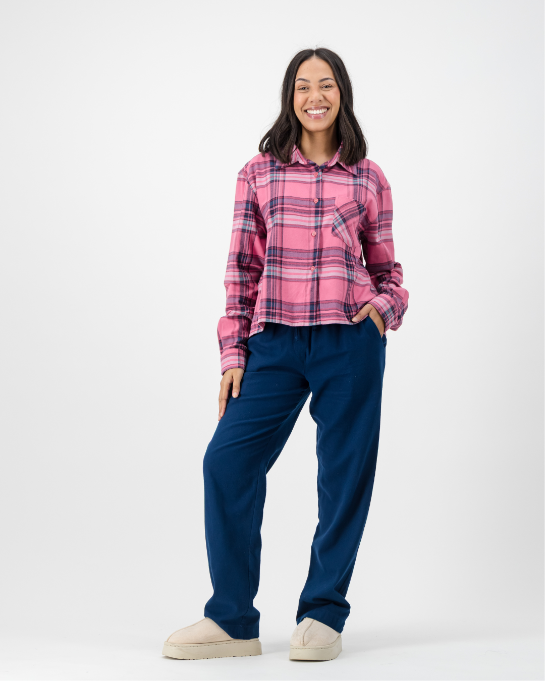 Womens Lounge Pants - Plain Dark Navy