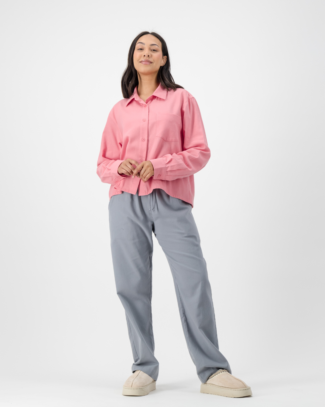 Womens Lounge Pants - Plain Grey
