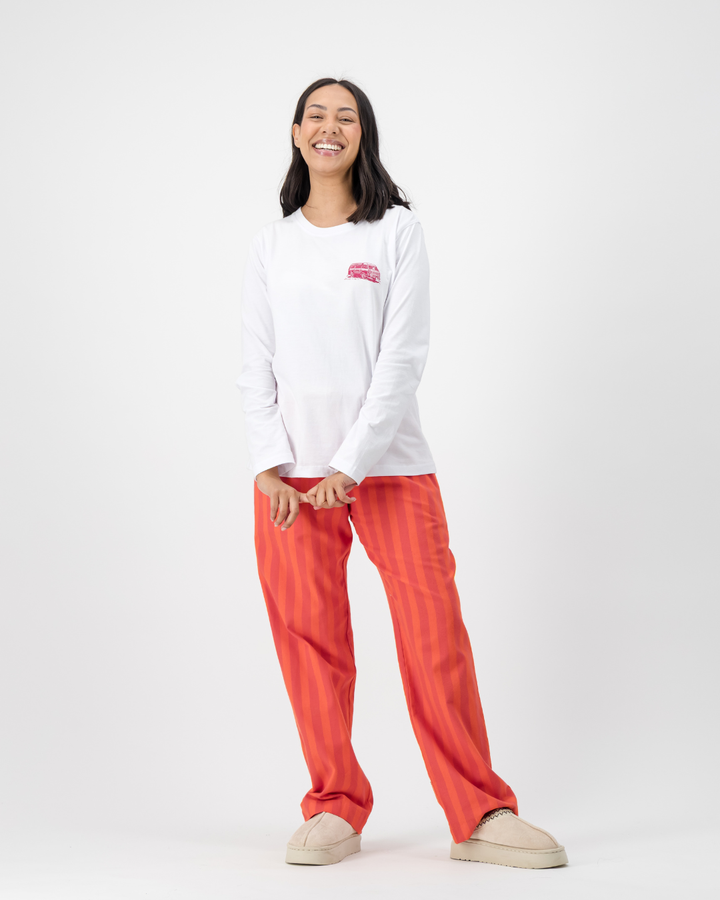Womens Lounge Pants - Yoko Reds