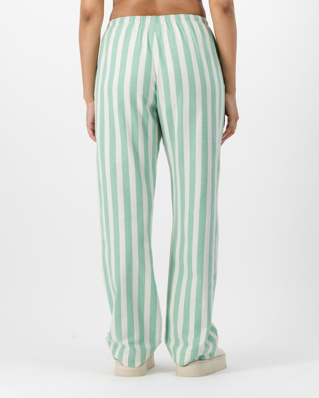 Womens Lounge Pants - Yoko Stone on Green