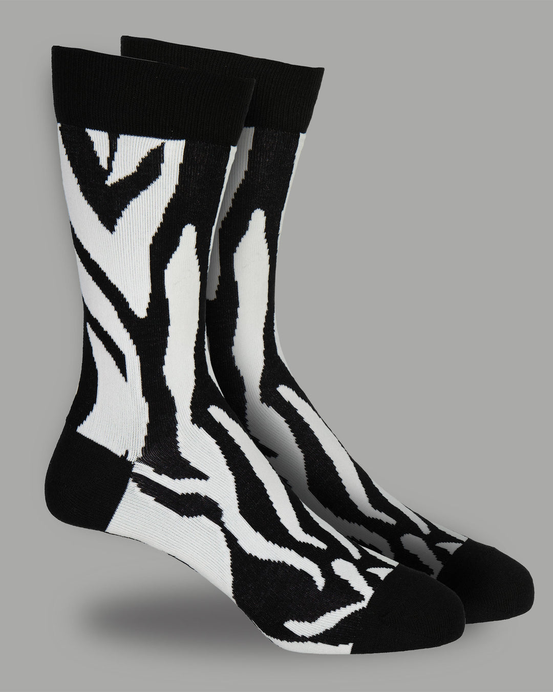 Bamboo Socks - Zebra Stripes on White 3D - Woodstock Laundry