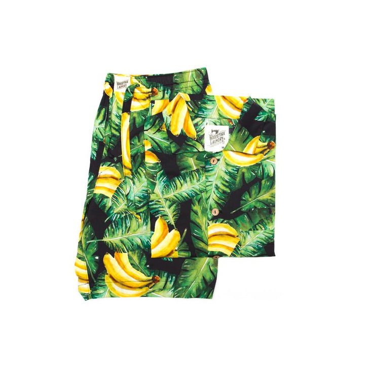 Mens Short Pyjamas - Bananas on Leaves