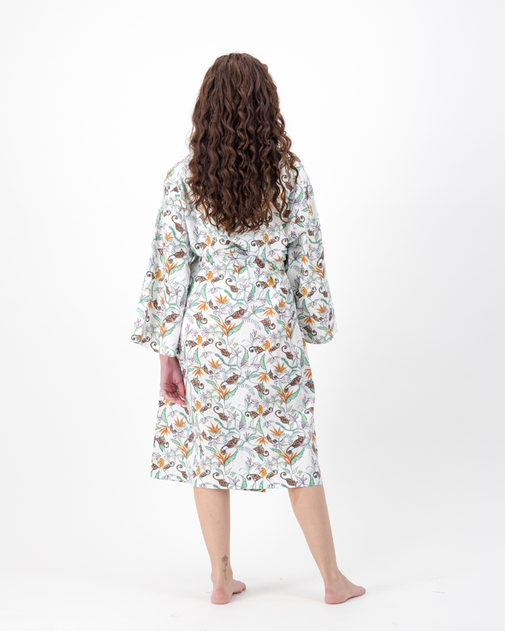 Adults Kimono - Nag Apies on White