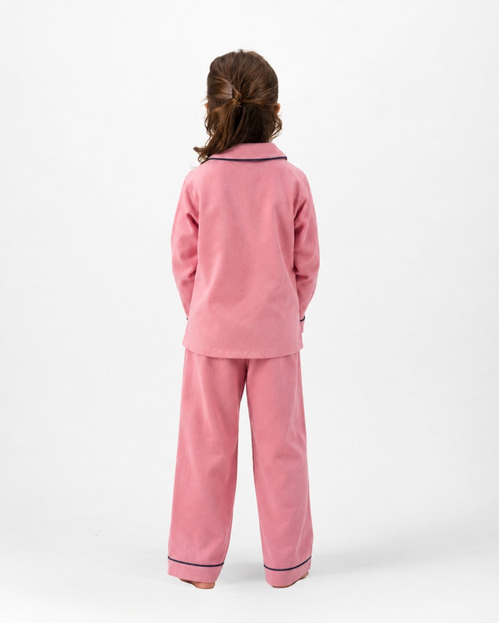Girls Long Pyjamas - Plain Pink
