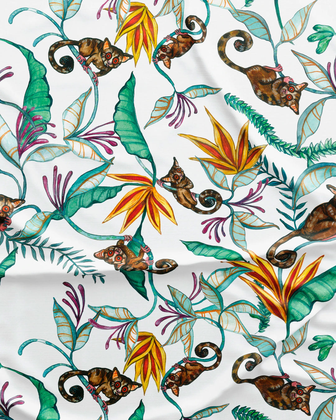 Mens Long Pyjamas - Nag Apies on White