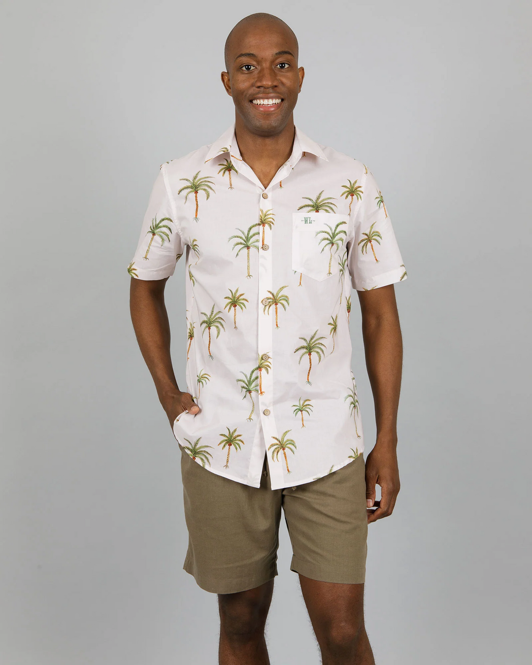 Mens Holiday Shirt Palm Beach Front - Woodstock Laundry