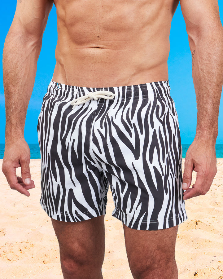Mens Swim Shorts Zebra Lifestyle - Woodstock Laundry