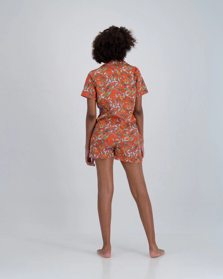 Womens Short Pyjamas - Nag Apies Orange