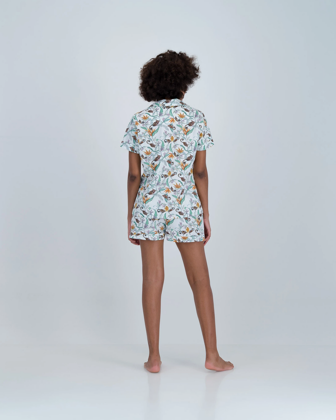 Womens Short Pyjamas - Nag Apies White