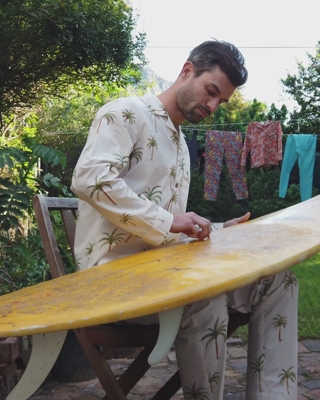 Mens Long Pyjamas Palm Beach Video - Woodstock Laundry