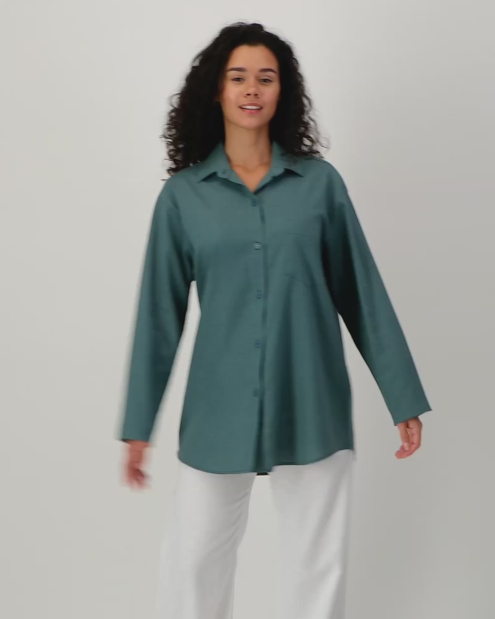 【CURRENTAGE】SHIRTSCLOTHオールインワン　フォレストグリーン CURRENTAGE】SHIRTSCLOTHオールインワン フォレストグリーン
