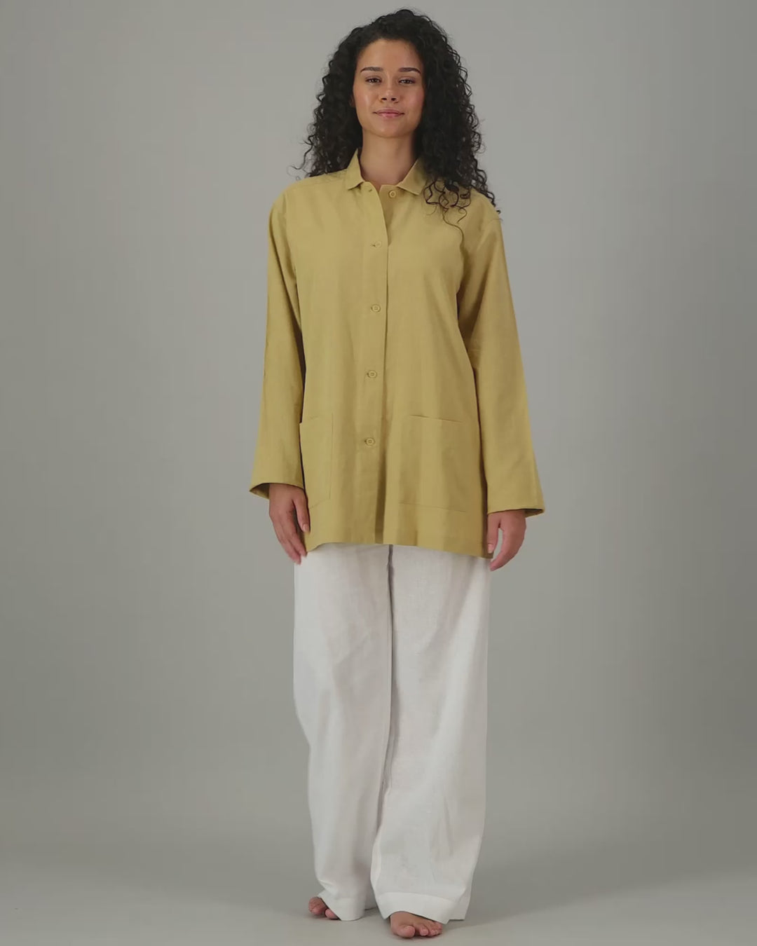 Womens Linen Shacket Sahara Video - Woodstock Laundry
